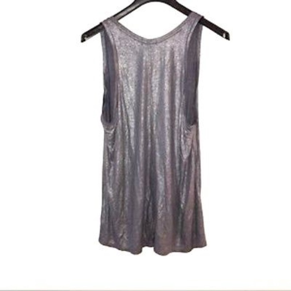 GAP Women's Gunmetal Metallic Stretch Tank Top NWT - Picture 2 of 3